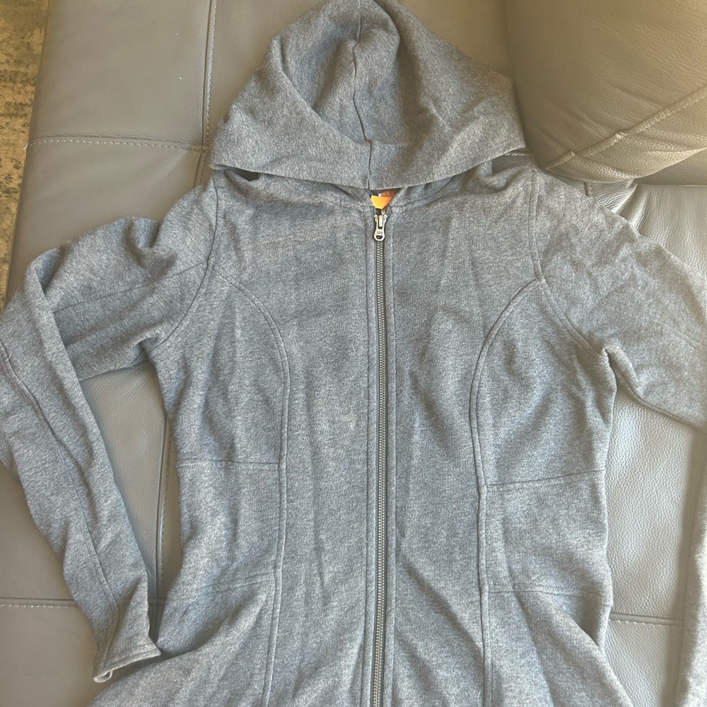 Gray zip up sweatshirt